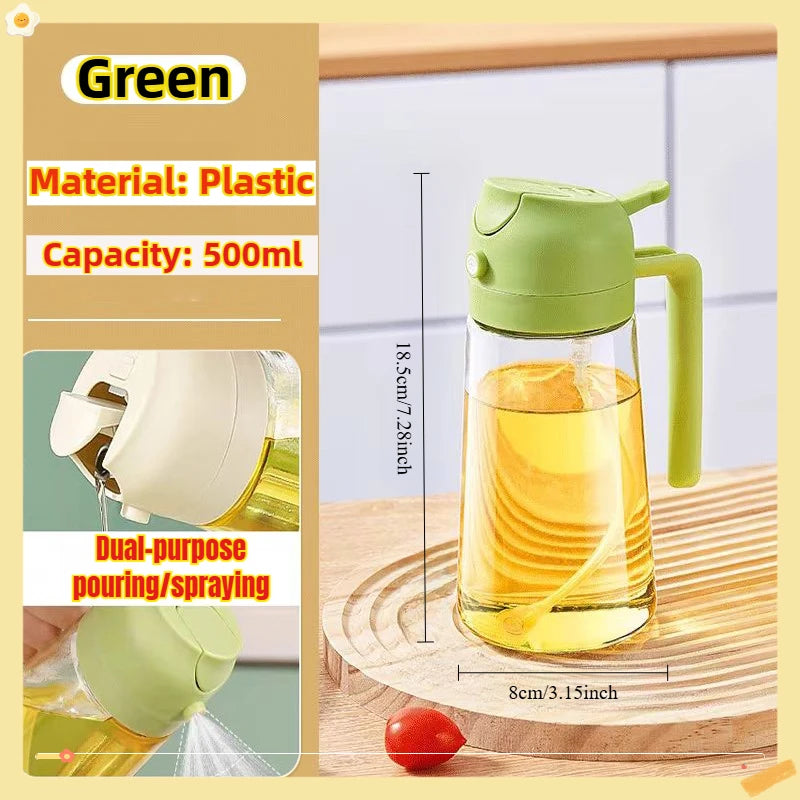 200/300/500ml Öl-Sprühflasche BBQ Kochspray für Olivenöl Kunststoff Backöl-Sprühflasche leere Essigflasche oder Öl-Pinsel