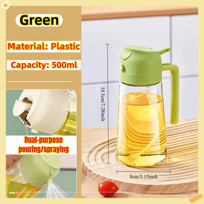 200/300/500ml Öl-Sprühflasche BBQ Kochspray für Olivenöl Kunststoff Backöl-Sprühflasche leere Essigflasche oder Öl-Pinsel