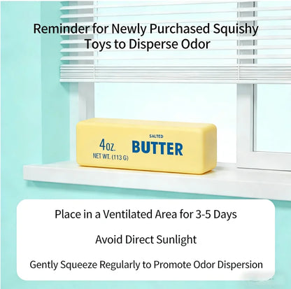 Realistic Food Shaped Stress Relief Toys Soft Slow Rebound Butter Squeeze Finger Sticks for Anxiety Relaxation