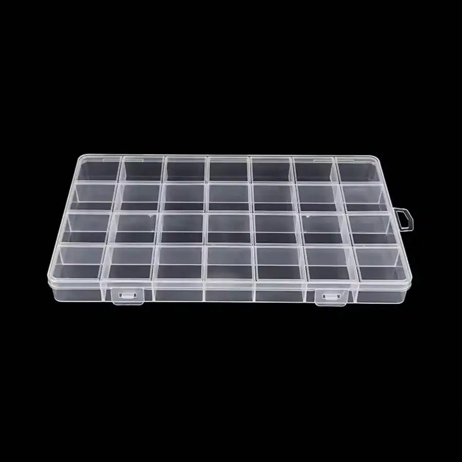 1pc Plastic 28-Grid Jewelry Storage Case, Removable Dividers For Craft Tiny Components