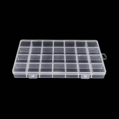 1pc Plastic 28-Grid Jewelry Storage Case, Removable Dividers For Craft Tiny Components
