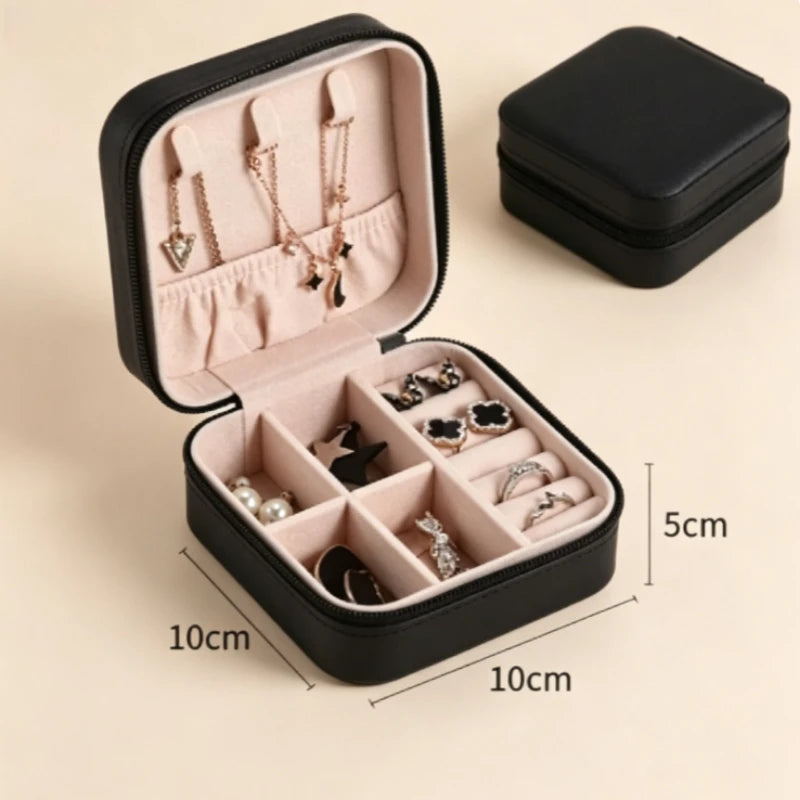 Simple ins macaroon jewelry box travel travel studs necklace ring jewelry box, portable
