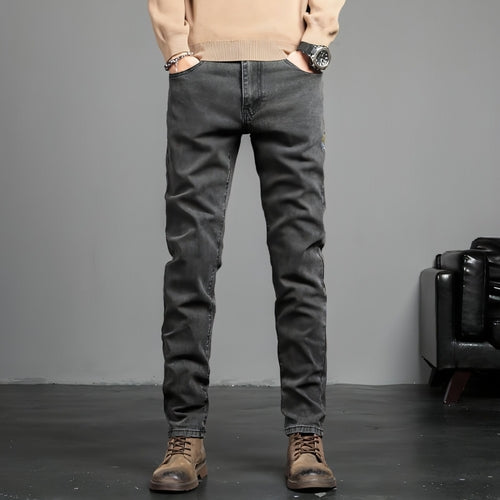 Jeans für Herren mit Retro-Stickerei