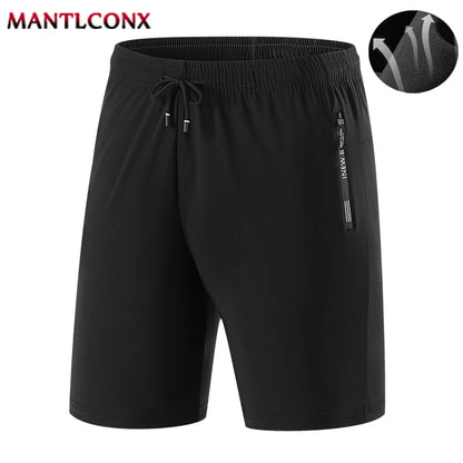 Schnelltrocknende Shorts Herren Badeshorts Hosen Sommer Atmungsaktive Sporthosen Herren Lässige Elastische Lauf-Gym-Fitness-Herrenshorts