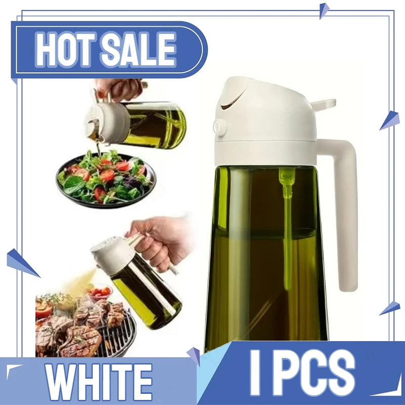 Olive Oil Spray Bottle for Oil Bottle Pouring for Cooking Oil Spices Camping Dispenser with Automatic Lid Spice Shaker