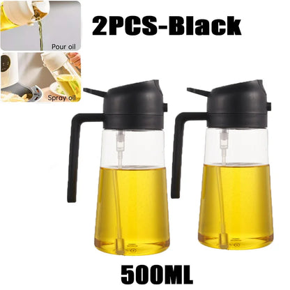 200/300/500ml Öl-Sprühflasche BBQ Kochspray für Olivenöl Kunststoff Backöl-Sprühflasche leere Essigflasche oder Öl-Pinsel