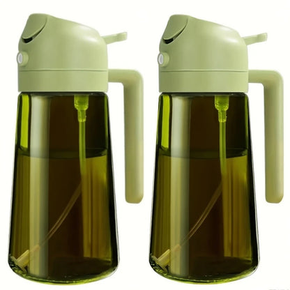 Olivenöl-Sprühflasche für Ölflaschen-Ausgießer zum Kochen von Öl, Gewürzen, Camping-Spender mit automatischem Deckel, Gewürzstreuer
