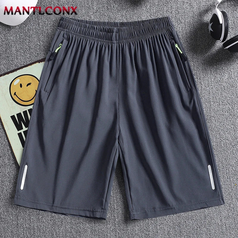 Schnelltrocknende Shorts Herren Badeshorts Hosen Sommer Atmungsaktive Sporthosen Herren Lässige Elastische Lauf-Gym-Fitness-Herrenshorts