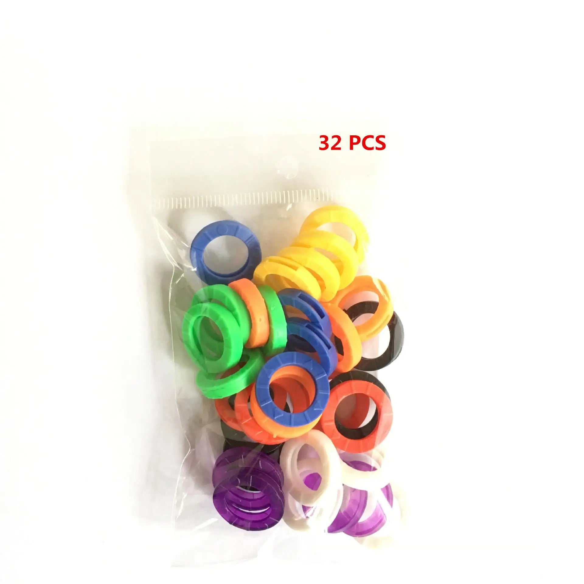 10pcs 24pcs 32pcs Color Key Sleeve Mixed Color Soft Silicone Elastic Key Ring DIY Key Pendant Marking to Distinguish The Key