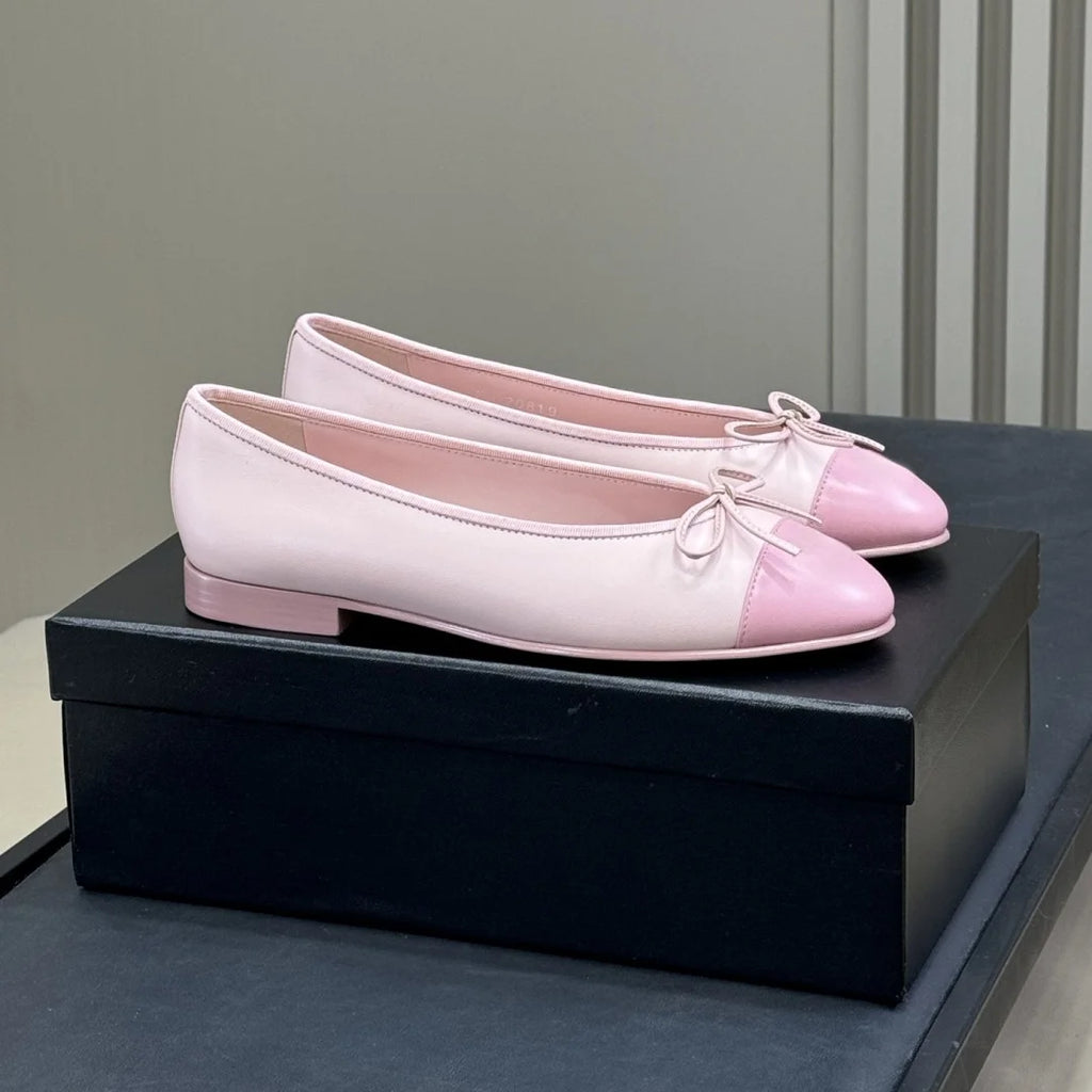 Luxury Brand Women's Hiking Shoes Low-heel Shoes Casual Bow-Detail Outdoor Materials Sheepskin Minimalist Versatile Dance Shoes