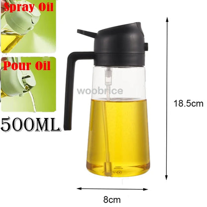 Olivenöl-Sprühflasche für Ölflaschen-Ausgießer zum Kochen von Öl, Gewürzen, Camping-Spender mit automatischem Deckel, Gewürzstreuer