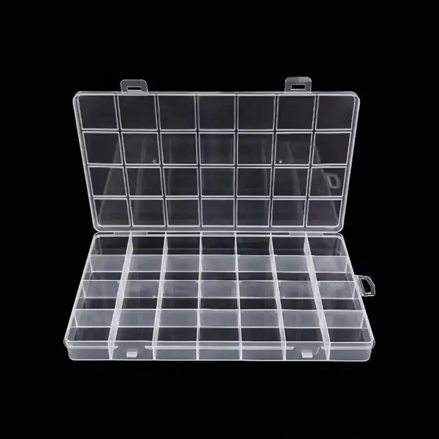 1pc Plastic 28-Grid Jewelry Storage Case, Removable Dividers For Craft Tiny Components