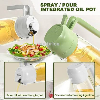 Olivenöl-Sprühflasche für Ölflaschen-Ausgießer zum Kochen von Öl, Gewürzen, Camping-Spender mit automatischem Deckel, Gewürzstreuer