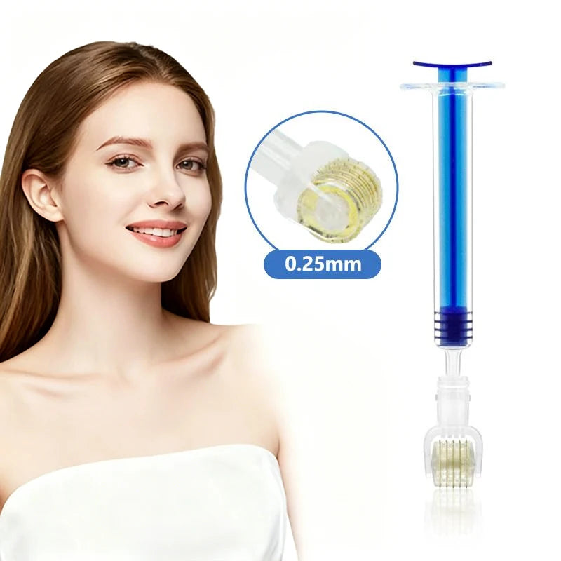 Microneedle Roller Stamp 0.25mm - Serum Applicator for Beard Growth Scalp Hair Facial Beauty Skincare Tool