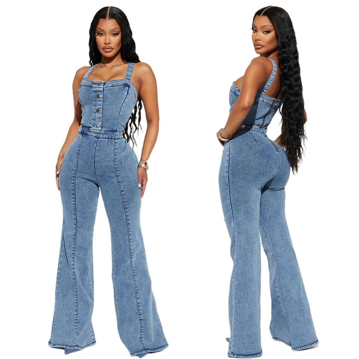 Damen-Jumpsuit, neu, schmal geschnitten, figurbetont