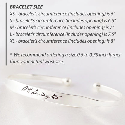 Handschriftliches Manschettenarmband