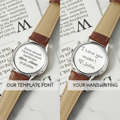 Handgeschriebene Geschenke für den Bräutigam, Bräutigam-Uhr, Hochzeitsuhr für den Bräutigam