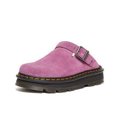 Suede Platform Mules - Womens Slip-On Clogs Comfortable Sandals
