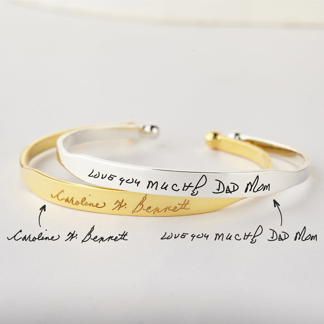 Handschriftliches Manschettenarmband