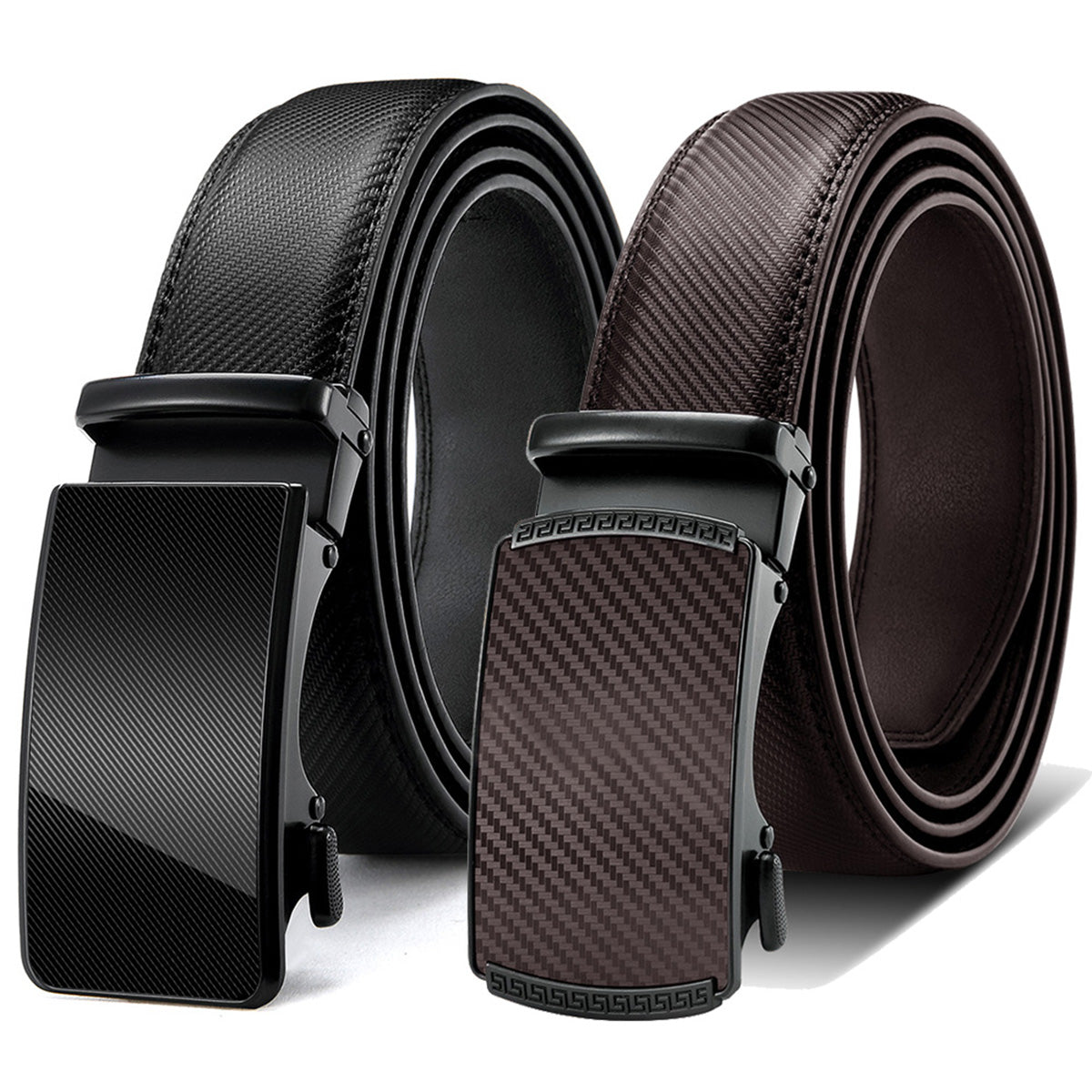 Herren-Ratschengürtel aus echtem Leder, Jeansgürtel für Herren