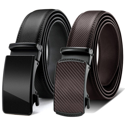 Herren-Ratschengürtel aus echtem Leder, Jeansgürtel für Herren
