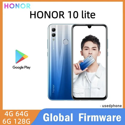HONOR 10 Lite smartphone Global firmware 6.21-inch  CPU HiSilicon Qilin 710 EMUI 9.0.1 used phone