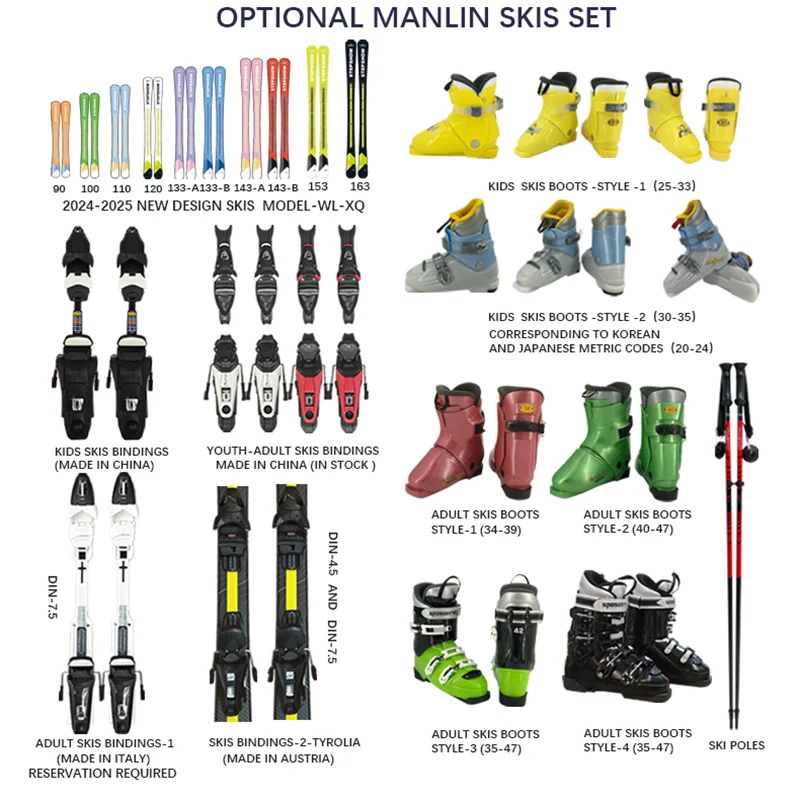 Ski-Snowboard-Set Bindungen Helme Stahl Großhandelspreis Wintersportausrüstung Kappenkonstruktion Skiboard-Schuhe