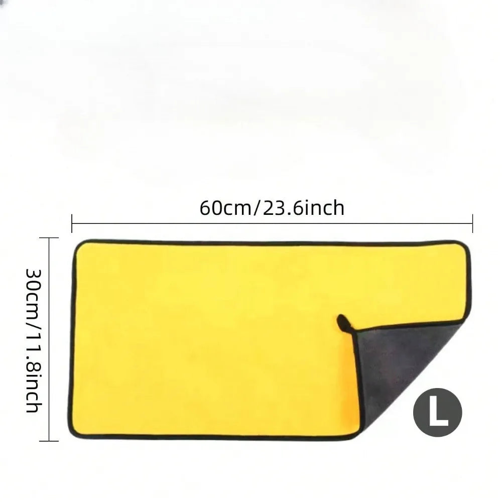 1/2/3/6/10pcs 30X60cm Microfiber Car Cleaning Towels Soft Quick Drying for Windows Mirrors Wiping Rags Double Layer Wash Cloth