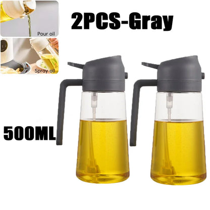 200/300/500ml Öl-Sprühflasche BBQ Kochspray für Olivenöl Kunststoff Backöl-Sprühflasche leere Essigflasche oder Öl-Pinsel