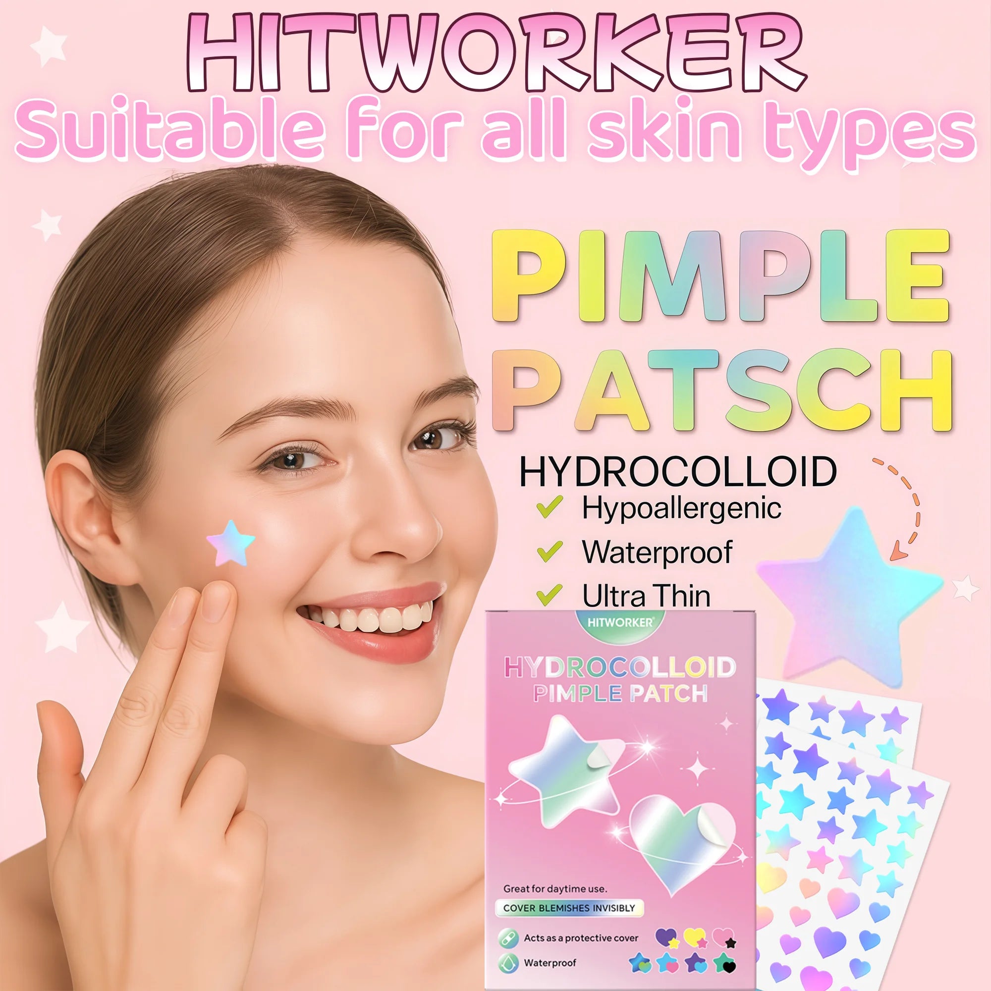 1008/504 pieces/box of acne patches, non irritating acne stickers, high-quality salicylic acid and tea tree oil acne patches