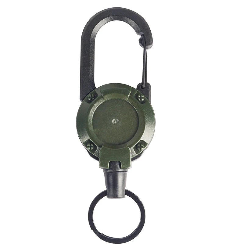 1/2/4pcs Extendable Retractable Holders Keychain Badge Reels Heavy Duty Clip With Carabiner Key Chain For Men Outdoor Bags