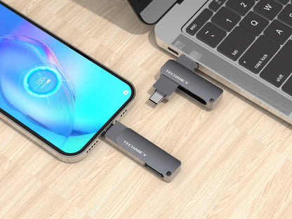 Techancy Unidade Flash Usb3.2 De Alta Velocidade LB2904, 128 GB,