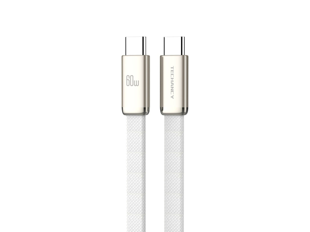 Techancy Cabo de Dados USB C para USB C 60W TB1804 Carregamento Rapido