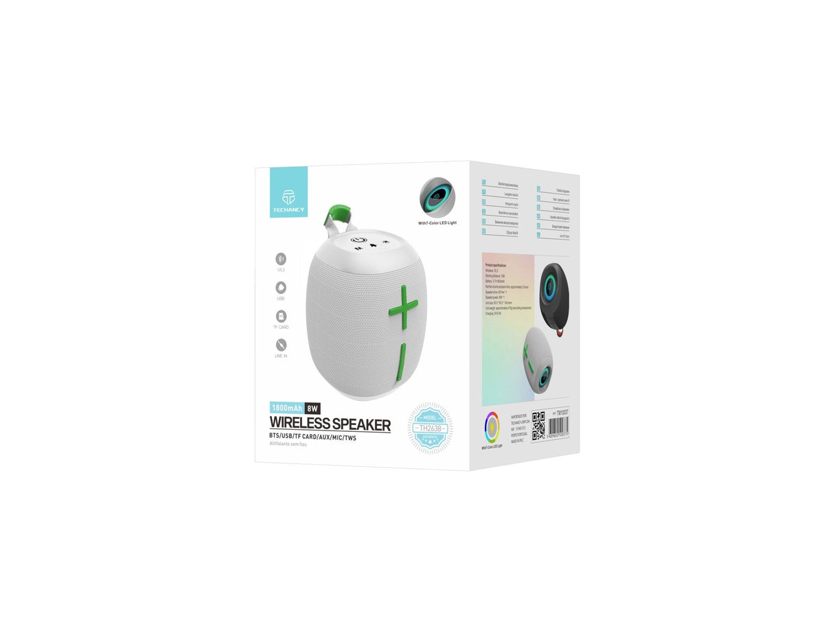 Techancy Altifalante Sem Fios Bluetooth Versão 5.3 TH2638, Suporte