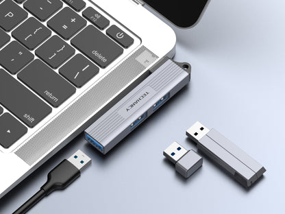 Techancy Hub 3 em 1 USB-A para USB 3.0 KT2906 , compatível com Mac
