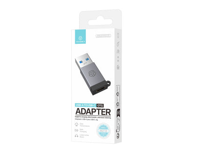 Techancy Adaptador USB-A para USB-C OTG KK2110 , liga de alumínio,