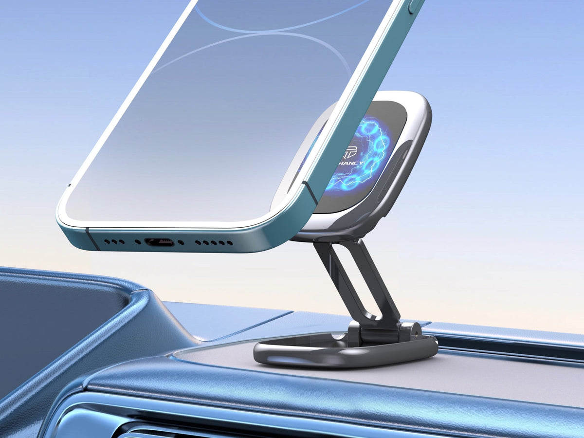 Techancy Suporte Magnético Dobrável Para Telemóvel Para Automóvel