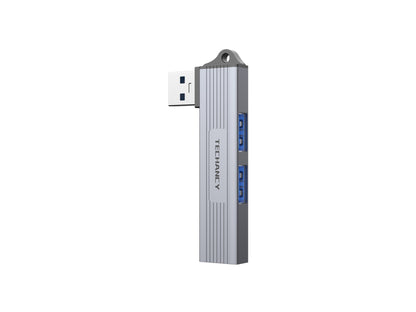 Techancy Hub 3 em 1 USB-A para USB 3.0 KT2906 , compatível com Mac