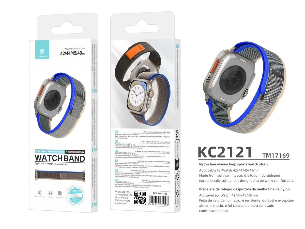 Techancy Faixa Desportiva Preta KC2121, Compatível Com Apple Watch