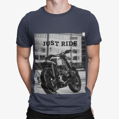 Motorrad Just Ride Schweres Baumwoll-T-Shirt