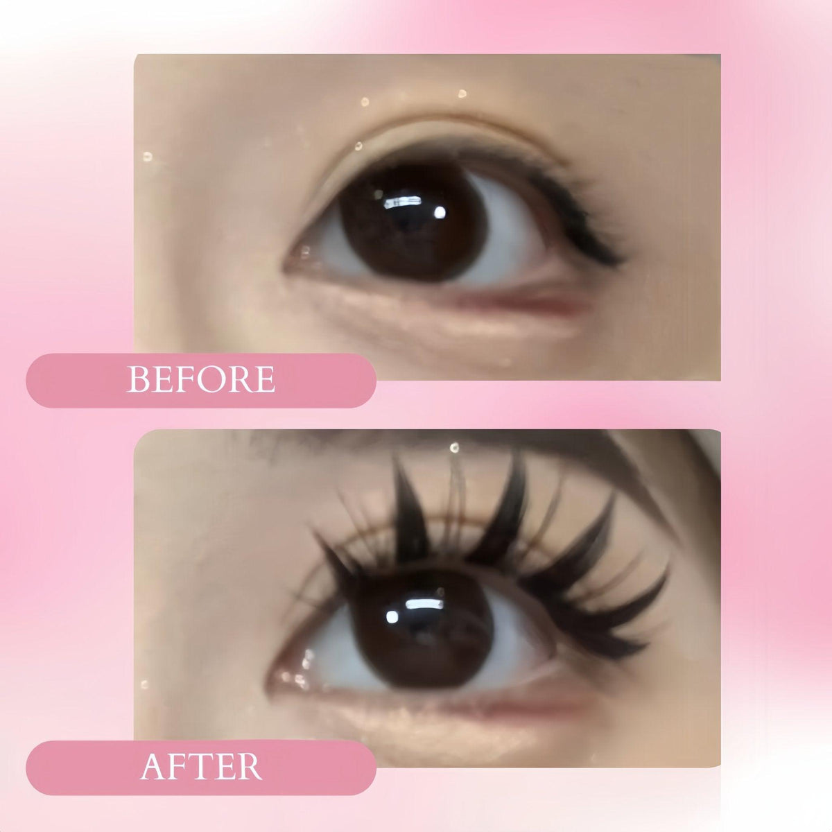 70 Paar Wimpern „Hasenohr“