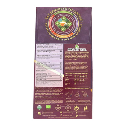 Bio Moringa Energie Tee - Traube Vanille - Natürlicher Kaffee