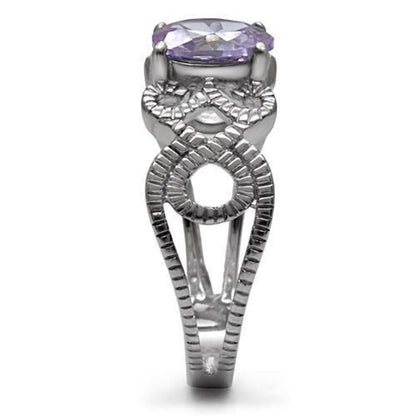 TK079 - High polished (no plating) Stainless Steel Ring with AAA Grade