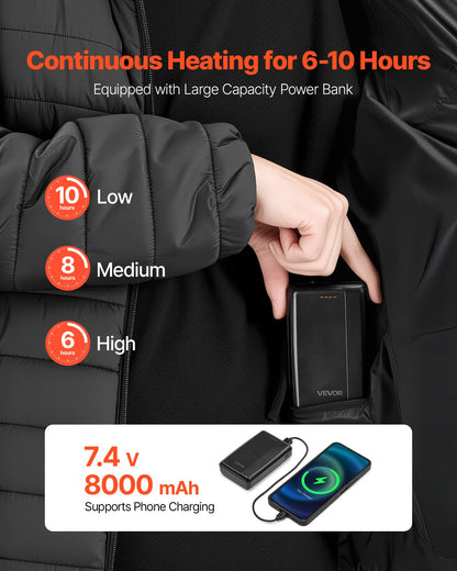 Beheizbare Damenjacke mit 7,4V Akku, Softshell, elektrisch beheizbar