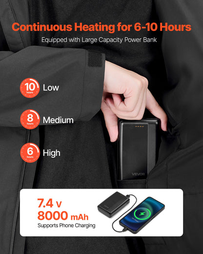 Heated Jacket for Men with 7.4V Battery, Soft Shell Electric Heating